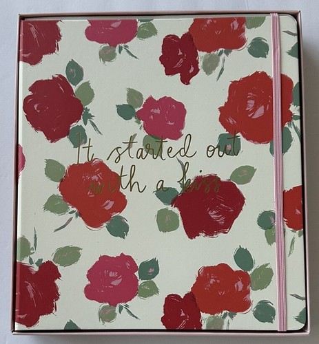 Kate Spade It Started Out With A Kiss Brushy Rose Bridal Wedding Planner, New - Picture 6 of 6