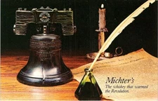 VINTAGE MICHTERs THE WHISKEY THAT WARMED THE REVOLUTION POSTCARD LN
