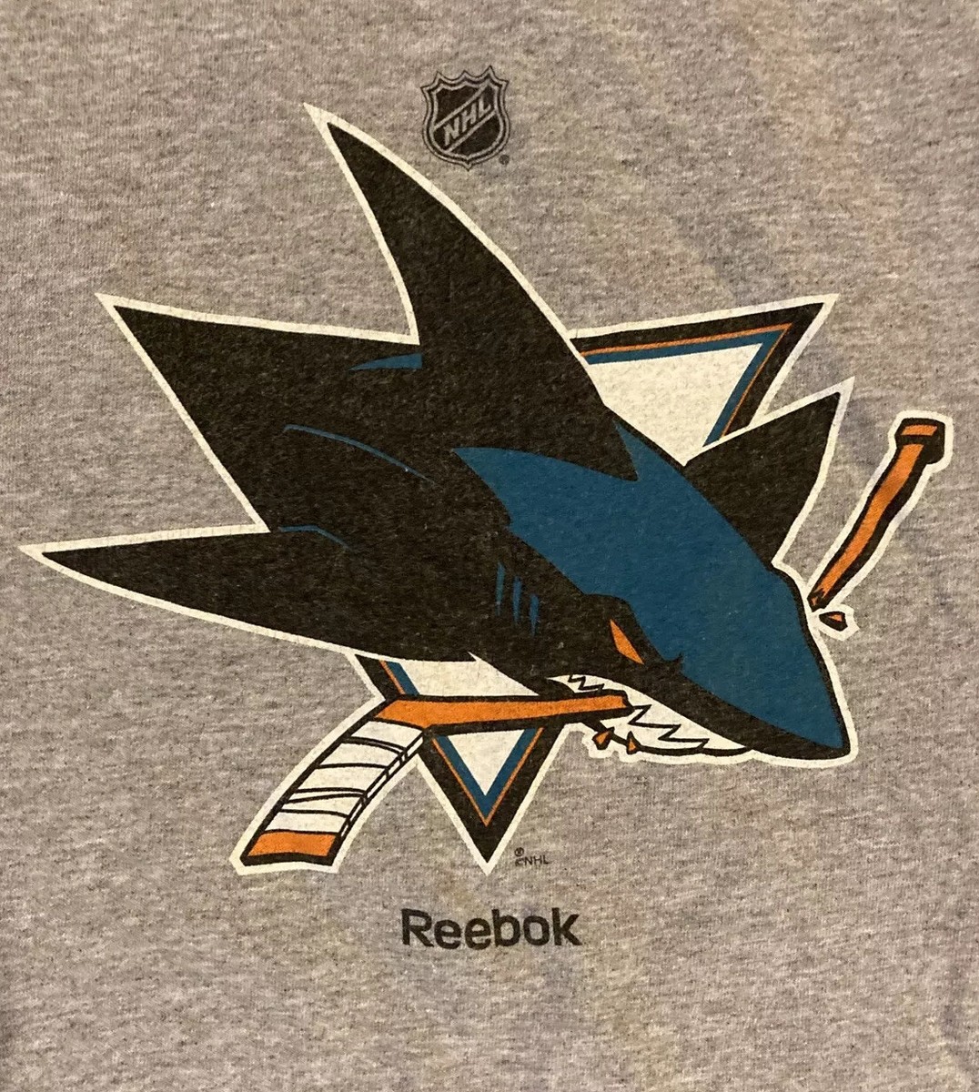 NHL Reebok San Jose Sharks Gray T-Shirt Size Large Hockey | eBay