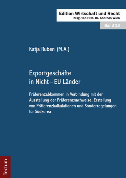 Thumbnail - Exportgeschäfte In Nicht - Eu Länder Katja Ruben Taschenbuch 104 S.