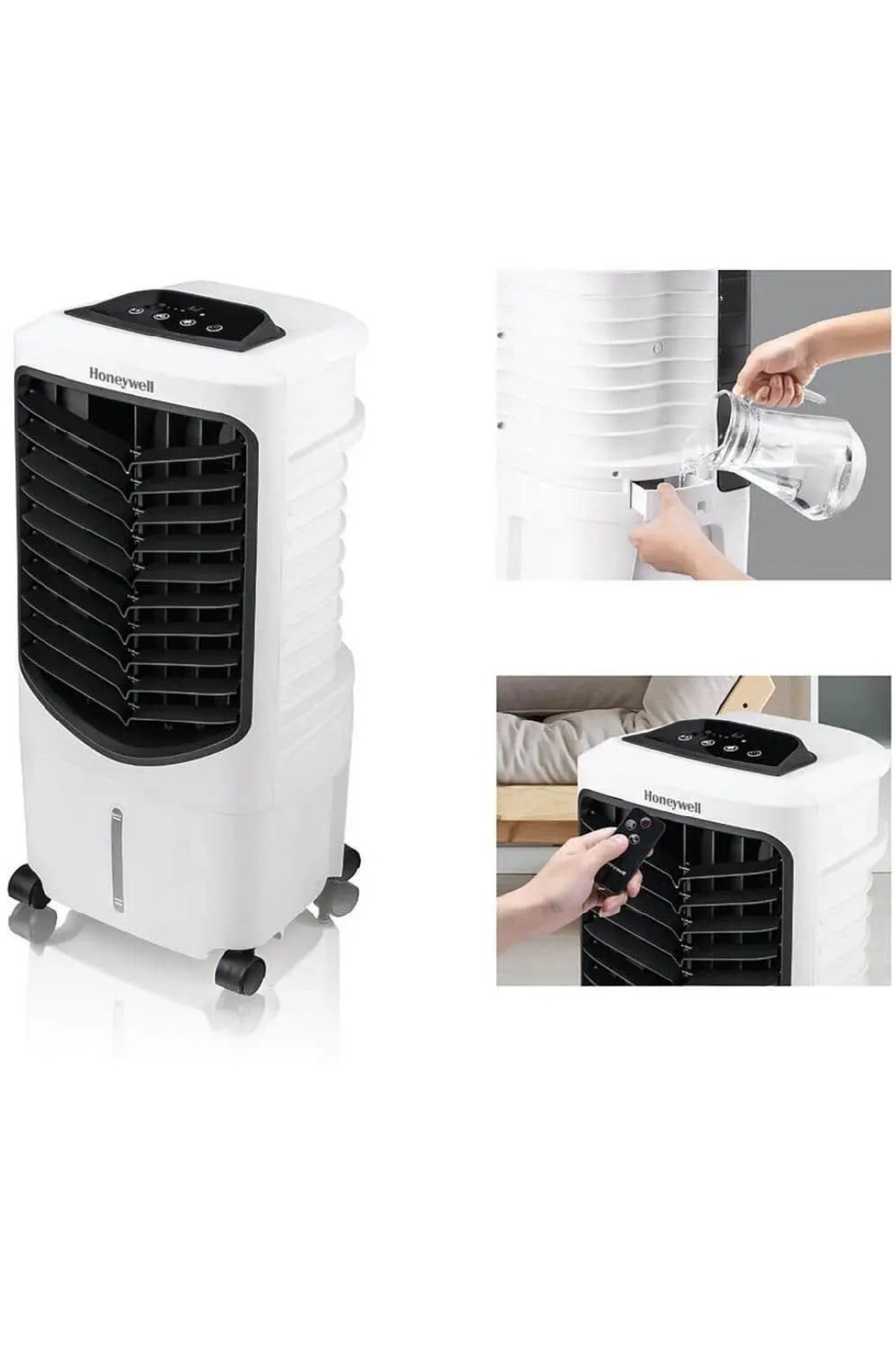 Honeywell Portable Evaporative Air Cooler 200CFM 3Speed Programmable