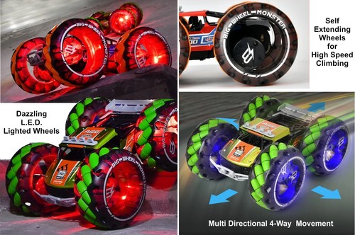BIG RC Monster Big Wheel Gesture Sensing Stunt Car 360 2 Remotes Lighted Wheels - Picture 7 of 24