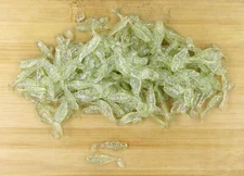 (200) Luck-E-Strike Shad Minnow Swimbait 1" Clear Silver Glitter Bulk Lot New