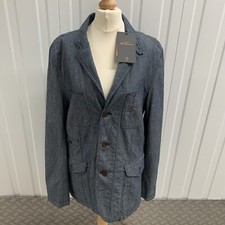 Women’s Ben Sherman Tailored Denim Jacket Size M Blue Pockets Bnwt