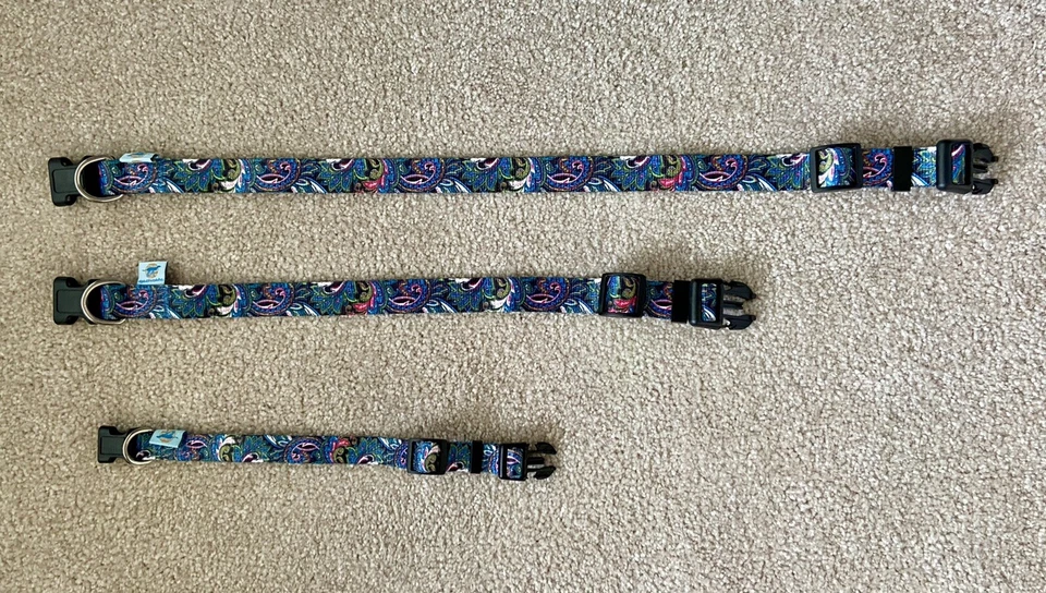 Medium Snap Dog Collar With Matching Leash, Paisley - Image 2 of 4