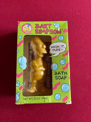 #ad 1990 Simpsons Bart Simpson quot;Un Openedquot; Bath Soap Scarce Vintage $39.00