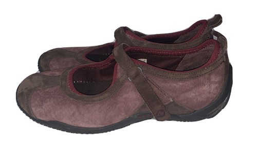 Merrell Women's Circuit MJ Chocolate Cordovan Burgundy Mary Jane Shoes US 8 FLAW - Picture 3 of 12
