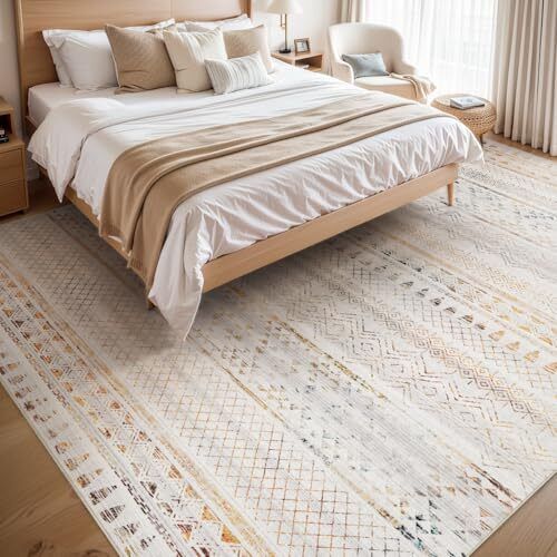 8x10 Area Rugs for Living Room Rugs, Washable Rug Neutral 8'x10' Multi-color - Picture 1 of 6