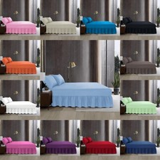 Percale Fitted Valance Sheet Non Iron Sheets Single Double King Super King Sizes