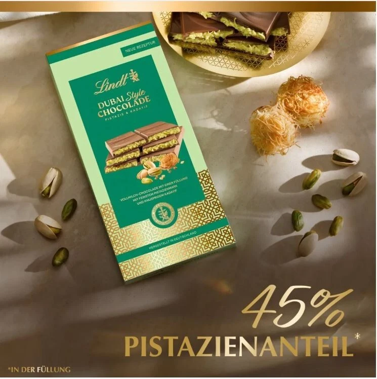 Lindt DUBAI Style Schokolade 145g Dubai original aus Aachen 12/2025 - Bild 3 von 4