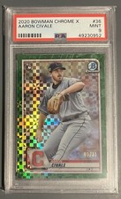 2020 Bowman Chrome X - AARON CIVALE - Green  XFractor Rookie PSA 9 Mint #/31