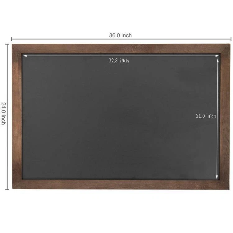 Vintage Wall Mounted Wood Framed Chalkboard Sign Retail Cafe Menu Board - Image 4 of 4