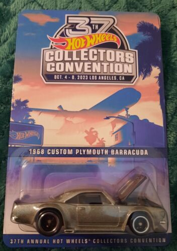 HOT WHEELS 2023 37TH ANNUAL COLLECTORS CONVENTION 1968 CUSTOM PLYMOUTH BARRACUDA - Picture 1 of 17