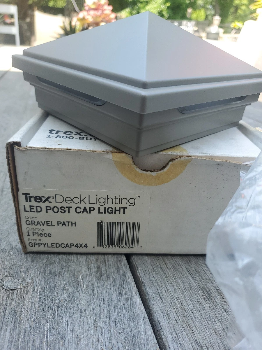 TREX DECK PYRAMID LED POST CAP LIGHT GRAVEL PATH GPPYLEDCAP4X4
