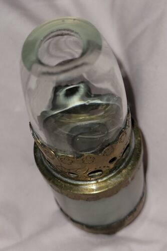 Beautiful Chinese Opium Oil Lamp Jade, Jadite? & Brass Nice Vintage Piece - Picture 2 of 9
