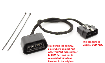 Ford Dummy OBD Port Relocation Extension Diagnostic Block – For Fiesta, Kuga, Mondeo (UK Made)