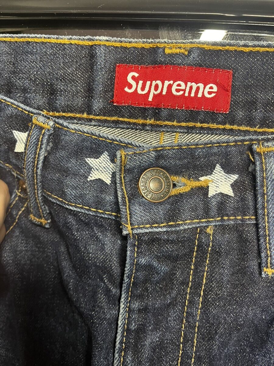 Rare Supreme x Levi's Star Rigid Denim Blue Jeans 32x32 FW11 Rare Supreme x Levi's Star Rigid Denim Blue Jeans 32x32 FW11