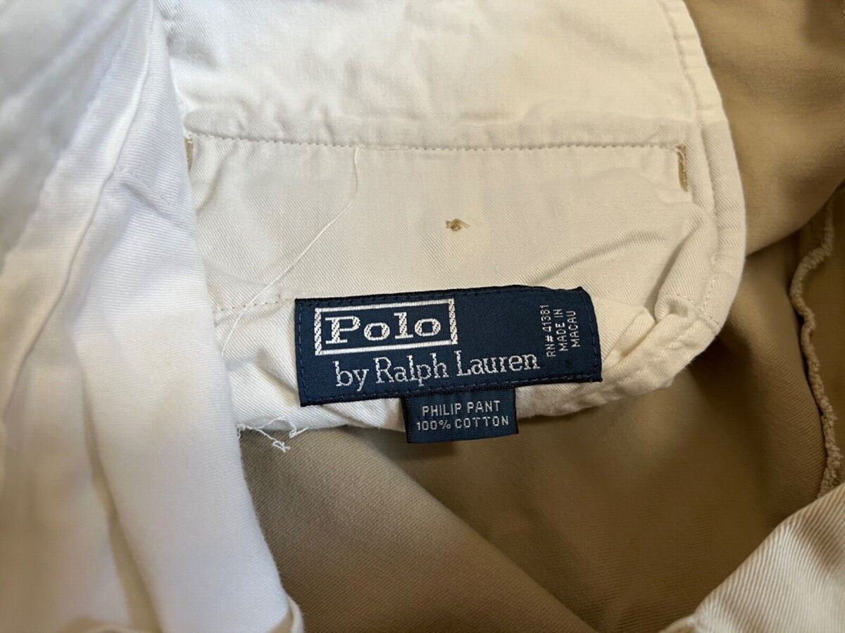Polo by Ralph Lauren Philip Pant - Beige/ Khaki Color - Size Polo by Ralph Lauren Philip Pant - Beige/ Khaki Color - Size