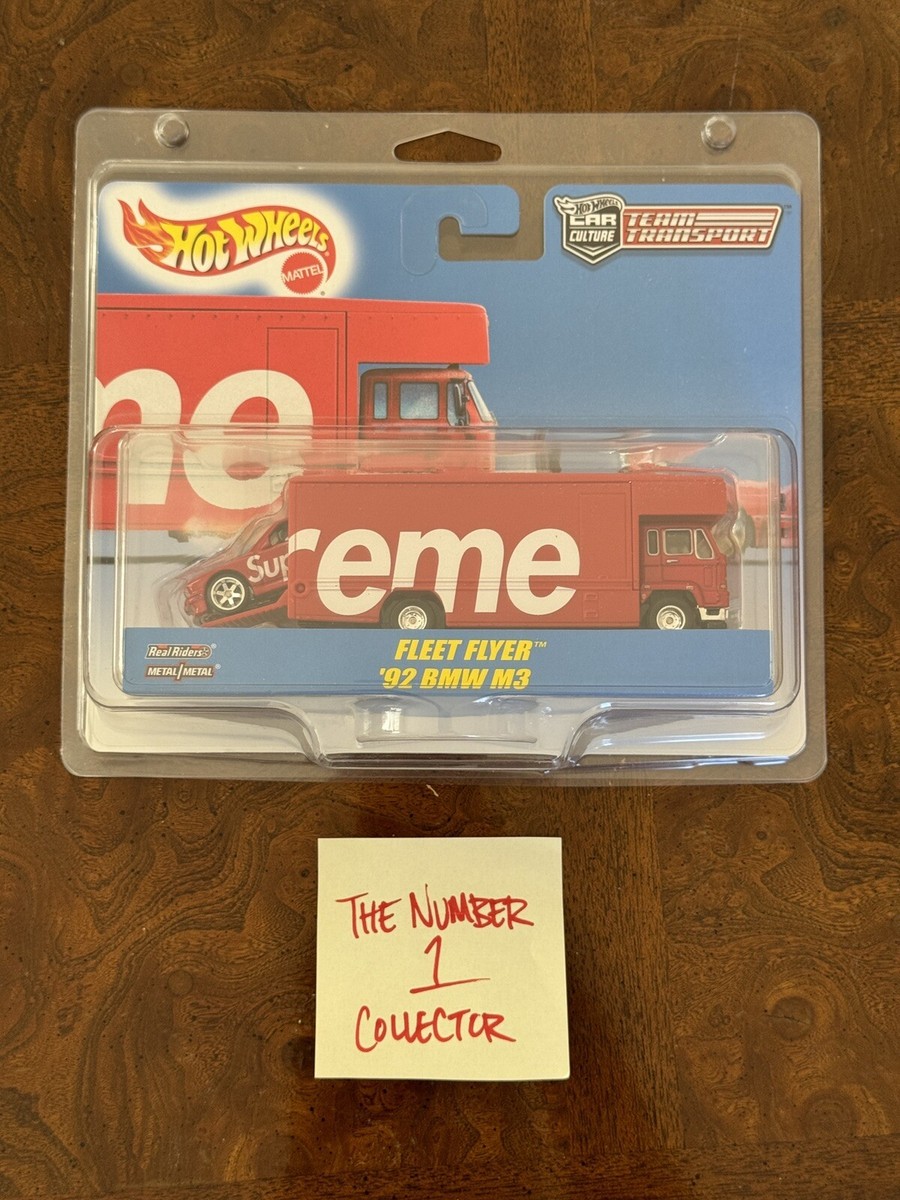 シュプリーム 19SS HotWheels FleetFlyer BMW M3 Supreme Hot Wheels Fleet Flyer + 1992 BMW M3 Red IN HAND