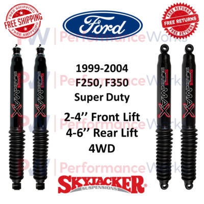 Skyjacker Shocks Set 2-4'' Front 4-6'' Rear Lift For 99-04 Ford F250, F350 SD 2WD
