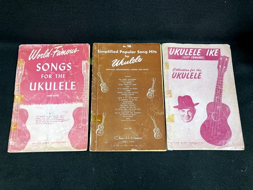 VINTAGE UKULELE SONG BOOKS, LOT OF 3, 1949-1950