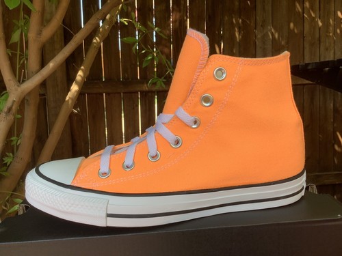 NEW UNISEX CONVERSE CHUCK TAYLOR All Star High Peach Beam Shoes A04392F Sz 5.5 - Picture 2 of 11