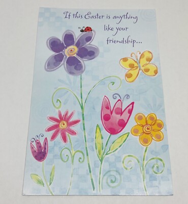 Tender Thoughts Happy Esster Card  Friendship Brightest, Nicest, Happiest  P3