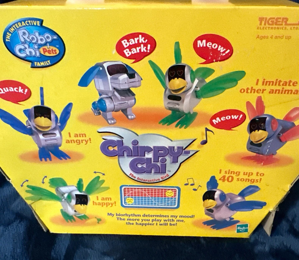 Chirpy-Chi 2001 Interactive Pet Bird Sega Hasbro Tiger Electronics Robot - Canta Foto 4 de 4
