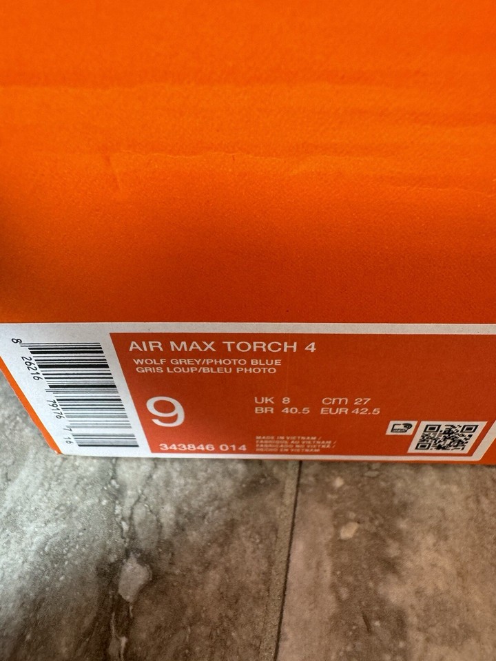 Nike Air Max Torch 4 Wolf Grey Photo Blue BRAND NEW Size 9 eBay