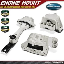 3x Engine Motor & Torque Strut & Transmission Mount for VW Beetle 2006-2010 2.5L