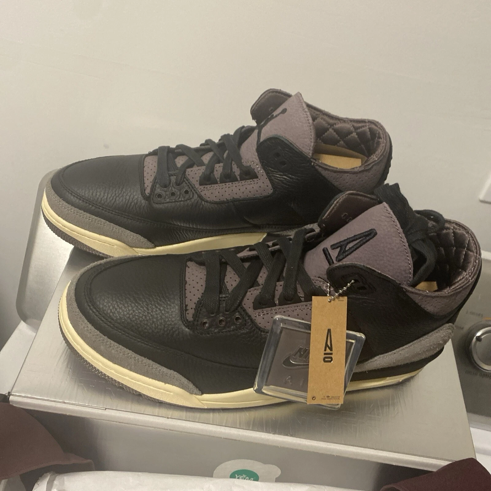 Taglia 12 5W 11M A Ma Maniére x Air Jordan 3 Retro Nero Viola Ore