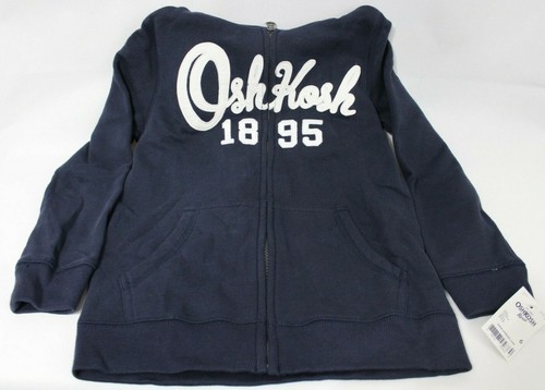 OshKosh Vintage Logo Hoodie Jacket Maroon, Navy Blue -Size 4T - Picture 9 of 9