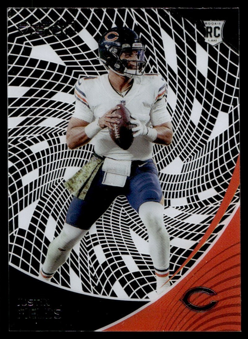 2021 Panini Chronicles Clear Vision Rookies Justin Fields Chicago Bears #CVR-10
