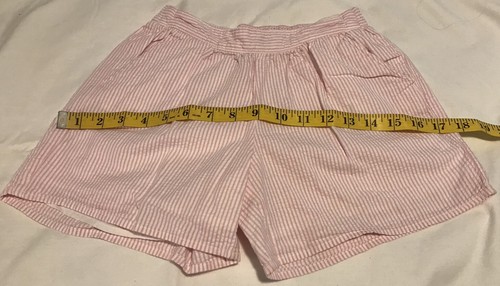 GAP KIDS GIRLS SZ 8 PINK WHITE SEERSUCKER Lined SHORTS 100% Cotton EUC - Picture 7 of 9