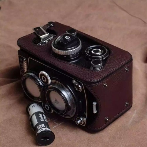 Rolleiflex 3.5f2.8f Handmade Genuine Leather Half Camera Case Bag Cover - Picture 11 of 19