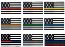 Thin Line 2x3ft Flags First Responder USA Army Police Fire EMS Thin Line Flags