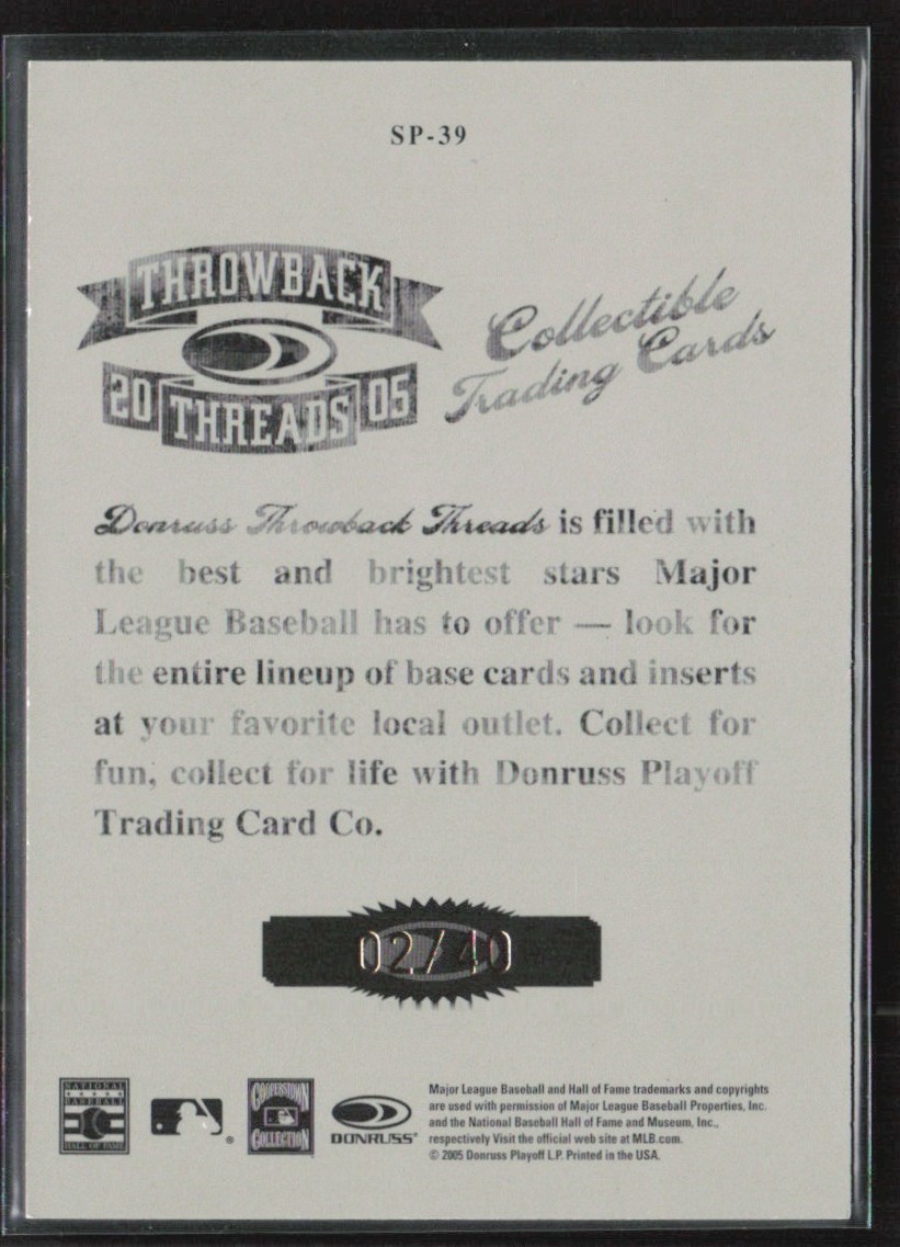 Carl Yastrzemski 直筆サイン入りフォトプラーク Carl Yastrzemski 2005 Donruss Studio Portraits Throwback Threads