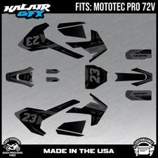 Graphics Kit for MotoTec Pro 72v (All Years) Evader Series - SMOKE