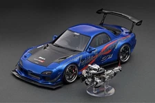 Limited 1/18 Ig2962 Feed Afflux Gt3 Fd3S Blue Metallic With Engine Ignition Mode
