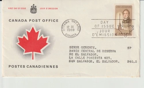 CANADA, 1969 Isaak Brock  FDC / 2381
