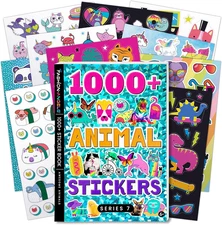 1000+ Animal Sticker Book - 40-Page Sticker Book for Kids - over 1000 Stickers f