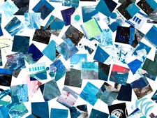 100 Collage Squares • 1x1 Inch Mixed Media Paper Cuts for Art & Junk Journals