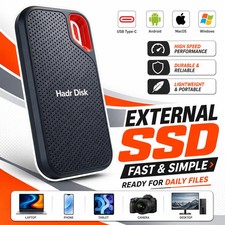 128TB Portable SSD USB-C External Drive for Laptop Mac PC Backup Office Fun Gift