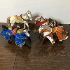 Schleich Papo Medieval Knights Horses Fantasy Figure Lot Of 4