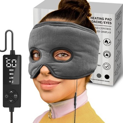 Extra-Large Moist Heat Sinus Relief Mask - 3 Temp Settings, Electric Face Heatin