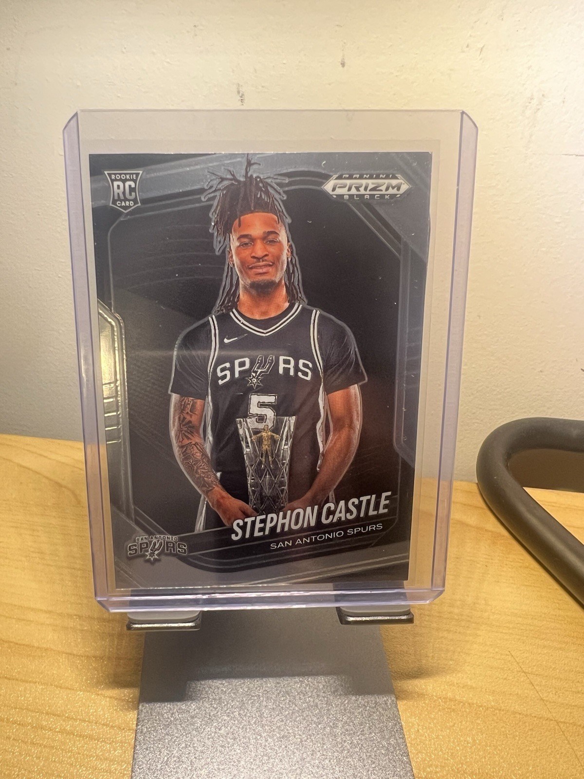 2024-2025 Panini Prizm Black, Stephon Castle, # 96,  Base, Spurs