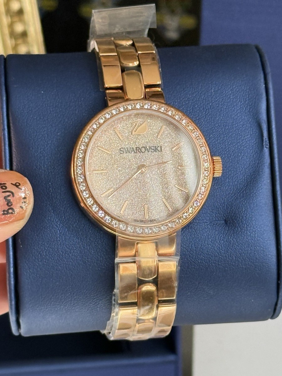SWAROVSKI Daytime Peach Dial Rose Gold-tone Ladies Watch Item No