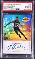PSA 8 Auto 10 Julius Randle 2016-17 Panini Preferred #/50 Lakers Knicks  POP 1 