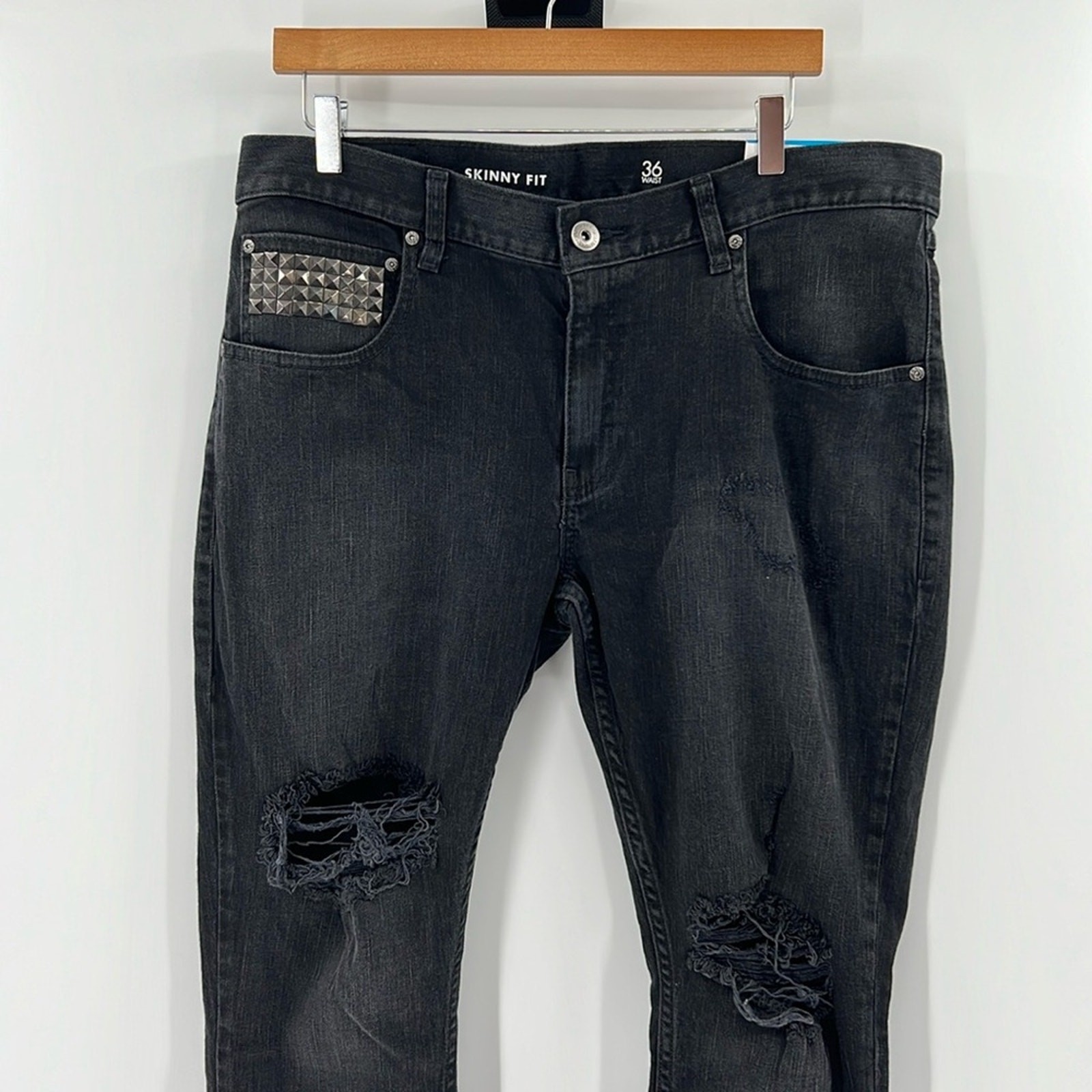 's Skinny Fit Jeans - Black Wash Blow Out - Nwt
