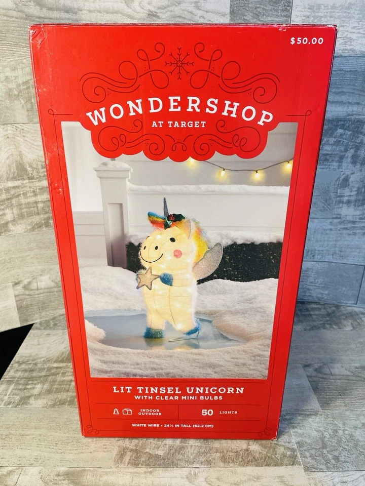 Wondershop Target Tinsel Lit Unicorn RARE Outdoor Christmas Yard Decoration - Image 4 of 4